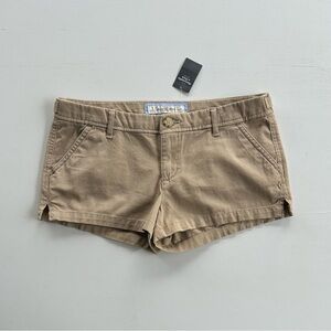 Abercrombie & Fitch Y2K Micro Mini Shorts Low Rise Khaki Women's Size 4 NWT